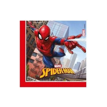 Procos EKO Papírové ubrousky Spiderman Crime Fighter 20 ks 33x33cm