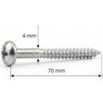 vrut do dřeva 4x70 mm půlkulatá hlava kříž LG5568 – Hledejceny.cz