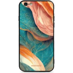 Pouzdro Mobiwear Glossy Apple iPhone 6s - G025G - Azurový a oranžový mramor