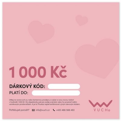 VUCH Elektronický dárkový poukaz v hodnotě 1 000 Kč – Hledejceny.cz