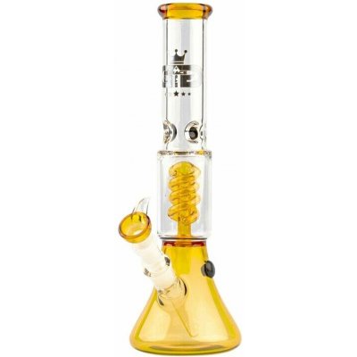 Grace Glass Skleněný bong s perkolací Beaker Series Yellow 34,5cm – Zboží Dáma