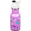 Láhev na pití Klean Kanteen Kid Classic Narrow w/Kid Sport Cap orchid hearts 355 ml