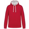 Pánská mikina Kariban Mikina K446 unisex 1TE-K446-Red/White-M Červeno-bílá