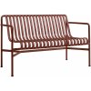 Zahradní lavice HAY Palissade Dining Bench Armrest Iron Red