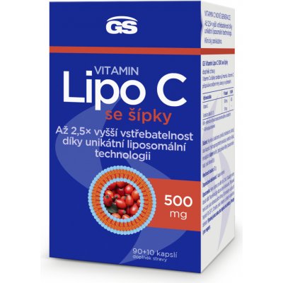 GS Vitamin Lipo C 500 mg se šípky 90+10 kapslí – Hledejceny.cz