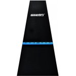 ONE80 Pryžový koberec před terč s dřevěnou hranicí hodu 62 cm, černo-modrý – Zboží Dáma