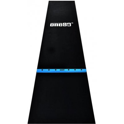 ONE80 Pryžový koberec před terč s dřevěnou hranicí hodu 62 cm, černo-modrý – Zboží Dáma