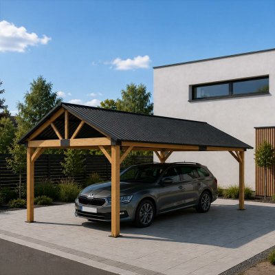 Avenberg Přístřešek na automobil Pavilon 5x3m natur – Sleviste.cz