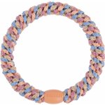 KKNEKKI Gumička do vlasů Kknekki Peach Blue Glitter, růžová barva, textil – Zboží Mobilmania