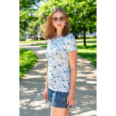 Jsem máma bavlněné kojicí tričko eukalypt – Hledejceny.cz