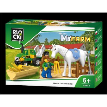 ICOM Blocki MyFarm Farmář s traktorem 43 ks