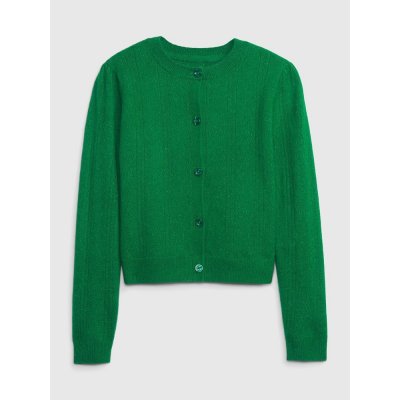 Gap 487697-01 Dětský kardigan se vzorem srdce Zelená – Zboží Dáma