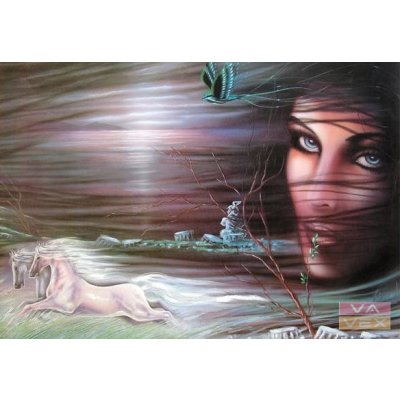 Vavex, Plakát 2783, Dívka a koně, rozměr 91,5 x 61 cm