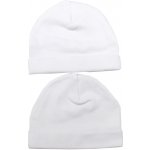 Kojenecká čepička bílá 2kusy – Zboží Dáma