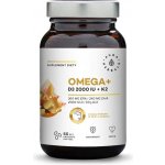 Aura Herbals Omega+ Vitamin D3 2000 IU cholekalcyferol 50 mcg + K2 MK-7 60 softgels – Hledejceny.cz