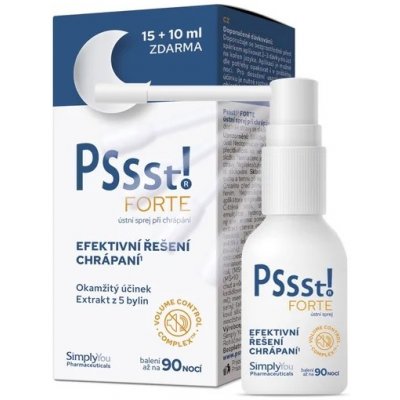 Pssst! FORTE ústní sprej při chrápání 15 + 10 ml – Zboží Dáma