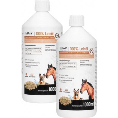 LAB-V Lněný olej Leinöl pro koně 2 x 1 l – Hledejceny.cz