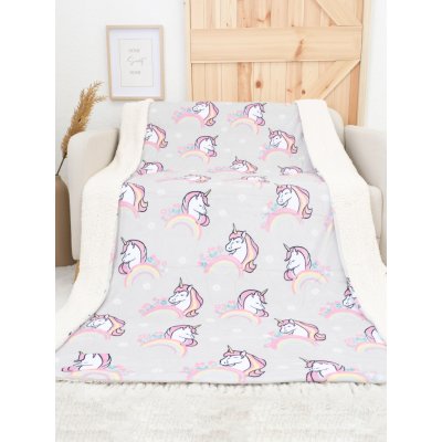 MKLuzkoviny.cz Beránková deka mikroplyš Exclusive Jednorožec 150x200 – Hledejceny.cz
