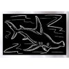 Škrábací  obrázek Škrabací obrázek stříbrný žralok kladivoun