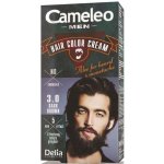 Cameleo Men Hair Color Cream 3.0 Tmavě hnědá barva na vousy a knír 30 ml – Zboží Dáma