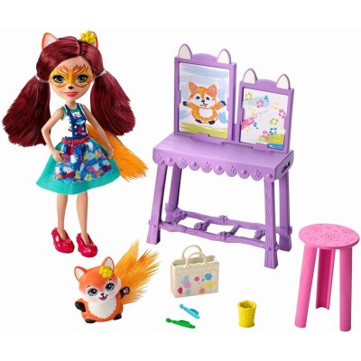 Mattel ENCHANTIMALS Felicity Lišková a art studio – Zboží Mobilmania