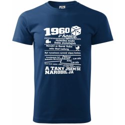 1960 v kostce Klasické pánské triko půlnoční modrá