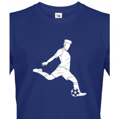 Bezvatriko pánské tričko Fotbal Hráč Modrá Canvas 1563