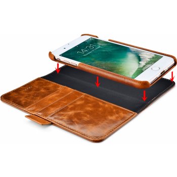 Pouzdro iCarer Detachable 2v1 Wallet Folio iPhone 7/8 hnědé