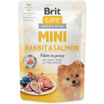 Brit Care Mini kapsa Rabbit & Salmon fillets in gravy 85 g – Zbozi.Blesk.cz