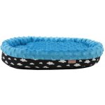 Samohýl Exclusive Pelech dr.savec ovál L černobílé mráčky tyrkysová minky 35 x 30 cm – Hledejceny.cz