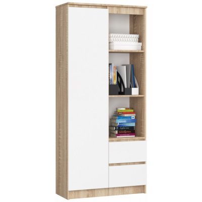 Ak furniture Rexa 80 cm dub sonoma/bílá