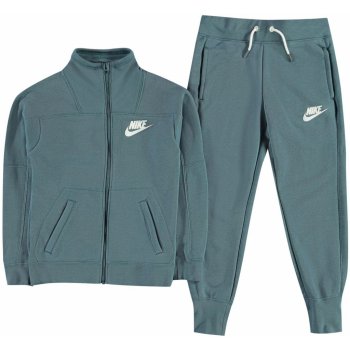Nike French Terry Tracksuit Junior Girls Green
