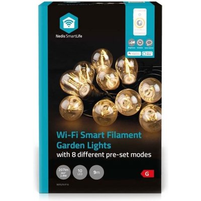 SmartLife Nedis LED Wi-Fi 10 LED 9 m teplá bílá WIFILP01F10 – Zboží Mobilmania