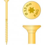 Konstrukční tesařský vrut 3,5x40mm TORX T15 Zn zápustná hlava, 200ks – Hledejceny.cz