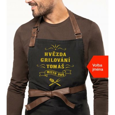 Kariban HobbyTriko Zástěra na grilování se jménem EXCLUSIVE Hvězda grilování Černošedá – Hledejceny.cz