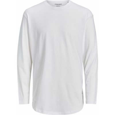 Jack & Jones pánské triko JJENOA Long Line Fit 12190128 White Relaxed