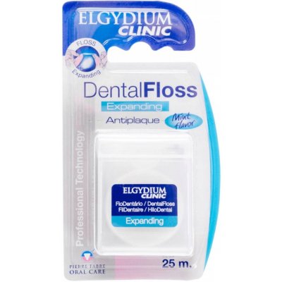 Elgydium zubní nit s mátovou příchutí která zvětšuje objem 25 m – Zboží Dáma