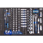 Licota LIACKE38101 Profesionální gola sada 1/4" a 1/2", 148 kusů ve výplni dílenského vozíku – Zboží Dáma