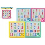 Teddies Přesouvačka hlavolam čísla plast 8x8cm asst 4 barvy v sáčku – Sleviste.cz
