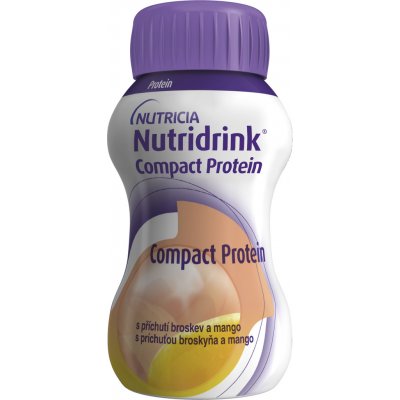 NUTRIDRINK COMPACT PROTEIN S PŘÍCHUTÍ BROSKEV A MANGO POR SOL 24X125ML – Hledejceny.cz