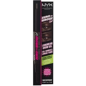 NYX Professional Makeup Zero To Brow Gel 08 Black gel na obočí 2 ml od 258  Kč - Heureka.cz