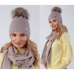 Fashionweek dámská zimní čepice s bambulí flísová podšívka ZIZI-V12 latte – Hledejceny.cz