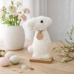 Deejada.cz Plyšový králík na dřevěném podstavci 2 druhy 20 cm – Hledejceny.cz