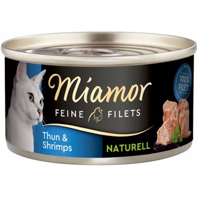 Miamor Fine Filets Naturelle tuňák a krevety 24 x 80 g