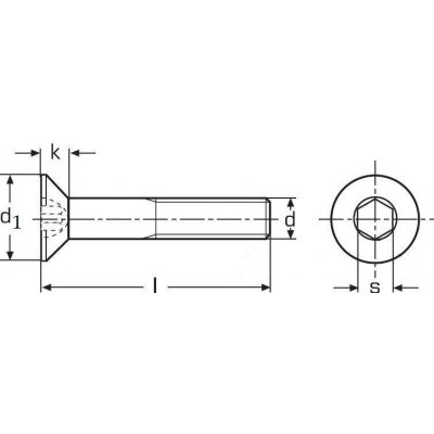 imbus M6x16 ZINEK 10.9 zápustná hlava DIN 7991 - ISO 10642 – Sleviste.cz