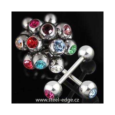 Steel Edge piercing do jazyku SEHBJBS03 sv modrá – Sleviste.cz