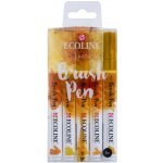 Royal Talens 11509908 Ecoline brushpen set sada štětečkových akvarelových popisovačů earth 5 ks – Hledejceny.cz