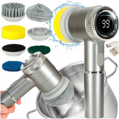 KX3295 Elektrický čistíčí kartáč 5v1 stříbrný – Zboží Dáma