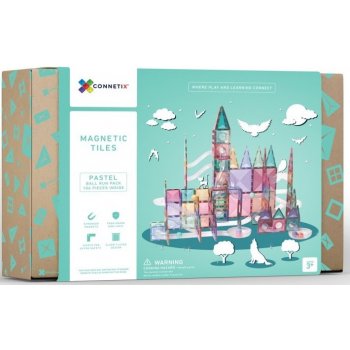 Connetix Tiles kuličková dráha 106 ks pastelová