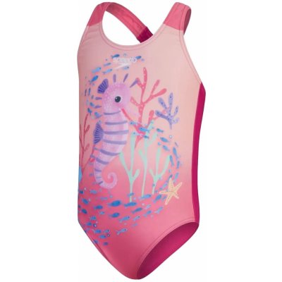 Speedo Girls Digital Printed Swimsuit - pink/pink – Zboží Dáma